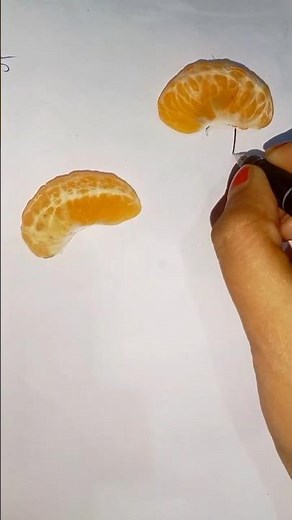 Creative Art with oranges #art #drawing #painting #shorts