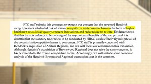 The U.S. Federal Trade Commission opposes possible Shannon Medical Center, Community Medical Center merger