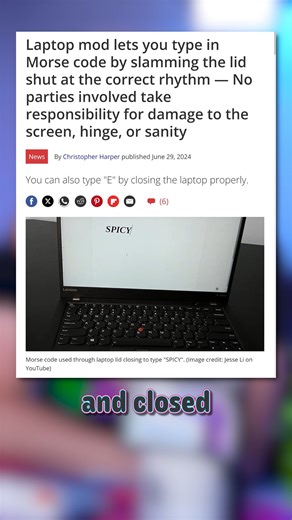 1.7K views · 29 reactions | Laptop Morse Code | UFD Tech | Facebook