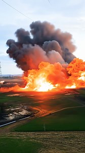 Gas Facility Explosion CAUGHT ON CAMERA #EpicExplosions #explosive #MassiveBlast #explosion #firewave #gasplant #reelsvideo #viralreels | H & M Studios