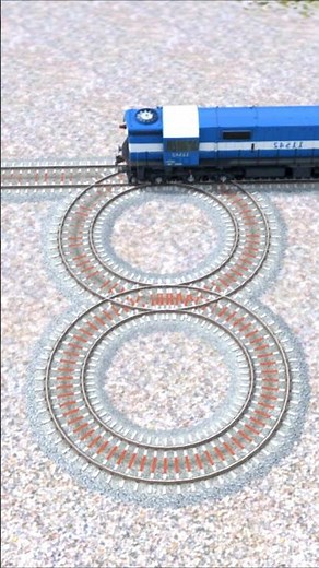 Epic Curved Crossing! Bumpy Risky Railroad 😱🔥😲, Funny Video, BeamNG Indian Train simulator #shorts