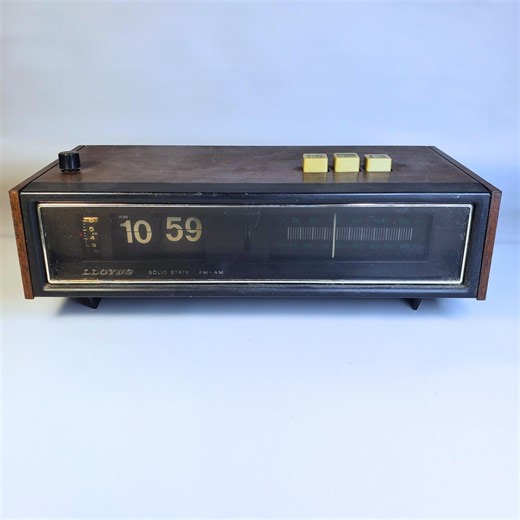 Vintage Mid-century WORKING Lloyd’s Flip Clock Radio Solid State FM/AM Retro Bedroom Decor Present Gift Idea Christmas Collage Dorm Birthday - Etsy