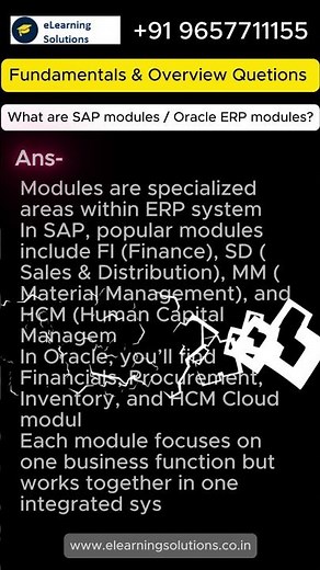 SAP Modules and Oracle ERP Modules Explained | ERP for Beginners
