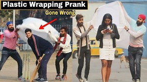 230K views · 131 shares | PLASTIC WRAPPING PEOPLE PRANK - GONE WRONG | Pranks In India 2021 | | The Crazy Infinity | Facebook