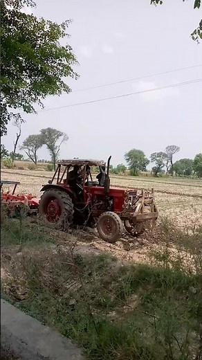 Tractor Preparing Land for Rice | Disc Harrow in Action