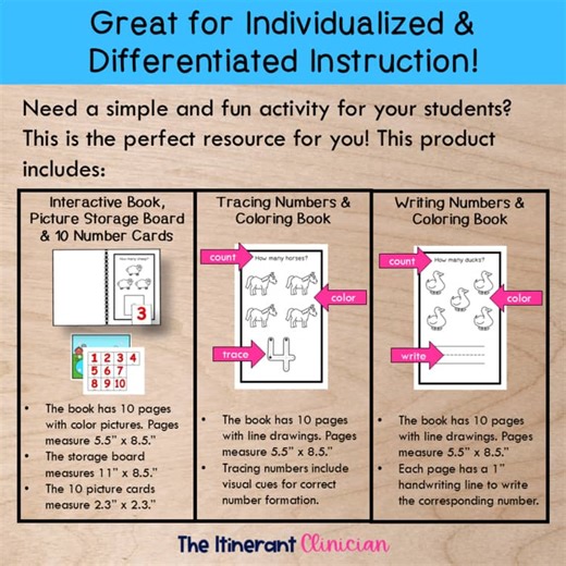 Adaptive BOOKS Special Education, Farm Counting Count to 10 Speech Therapy