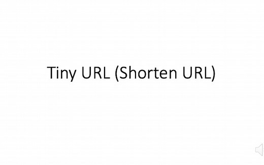 系统设计-短链生成系统-TinyURL