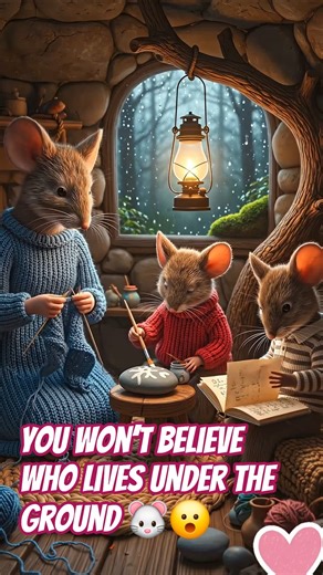 Cozy Underground Mouse Home 🐭🌿 | ASMR Family Life Beneath the Roots #animatedshorts #viral #shorts