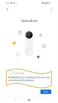 Quickly Setup Google Nest Doorbell And Add An OhmKat Chime