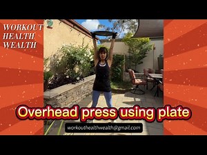 Overhead press using plate