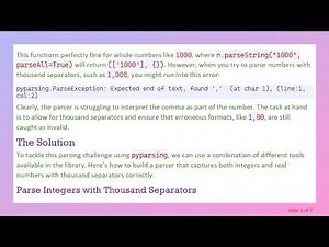 How to Parse Numbers with Thousand Separators using pyparsing