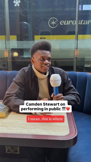 12K views · 384 reactions | “Music is music – classical music is for all.” ❤️ Viral piano star Camden Stewart sat down to talk to Classic FM about his thoughts on performing in public and the future of classical music, following his performance at the public piano at London’s St Pancras station. Read more about Camden and his story at classicfm.com. | Classic FM | Facebook