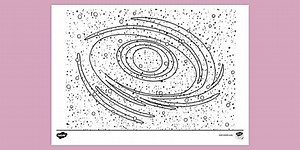 Galaxy Colouring Sheet