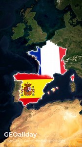 381K views · 3.1K reactions | How weird is this border situation? #spain #france #geography #map #reelsfb #history #fact | Geo All Day | Facebook