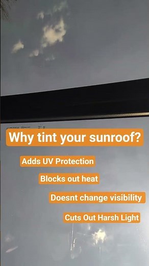 Tinting your sunroof has so many benefits!! #sunroof #tint #ceramic #panoramicview