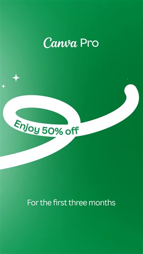 Design something merry and bright every day. 🌟 Get 50% off Canva Pro for the first 3 months. Offer ends December 19, 2025. Terms and eligibility requirements apply. | Canva