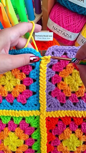 Une unión trenzada perfecta para granny squares