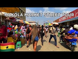 MAKOLA MARKET ACCRA 4K STREET WALK | ACCRA GHANA MARKET TOUR
