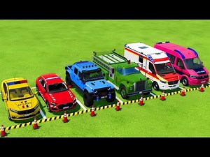 TRANSPORTING POLICE CARS, FIRE DEPARTMENT, AMBULANCE VEHICLES WITH MAN TRUCKS ! Farming Simulator 25