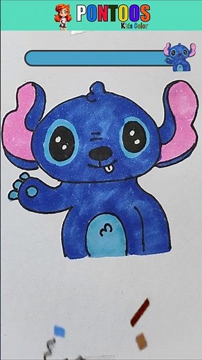 How to draw a cute stitch | Step by step drawing for kids