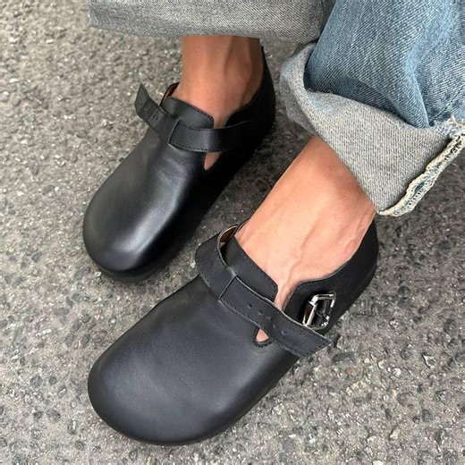 Natural Leather Clogs, Comfortable Slip-on Shoes, Stylish Everyday Footwear for Women - Etsy