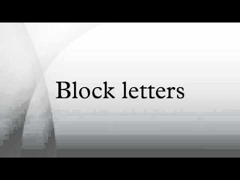 Block letters