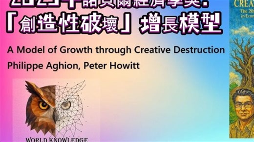 2025年諾貝爾經濟學獎： 「創造性破壞」增長模型 ｜ A Model of Growth through Creative Destruction
