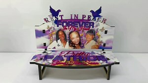 In loving memory sublimation bench customized wooden bench wholesale