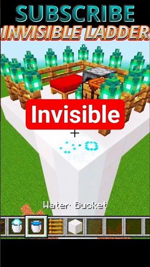 Secret Climbing Trick: Invisible Ladder Tutorial #Minecraft #InvisibleLadder #MinecraftShorts
