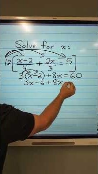 Algebra 2: Solve (x - 2)/4 + 2x/3 = 5