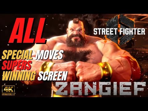 [4K] [NEW] STREET FIGHTER 6 - ZANGIEF ALL SPECIAL MOVES, WINNING SCREEN AND SUPERS