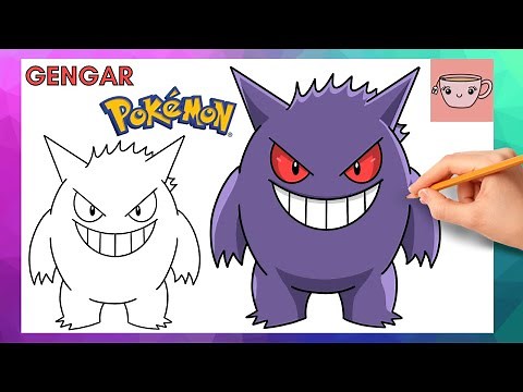 How To Draw Gengar | Pokemon #094 | Easy Step By Step Drawing Tutorial