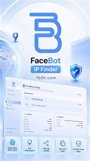 What Is My IP Check IPv4, IPv6 & Location with FaceBot IP Finder