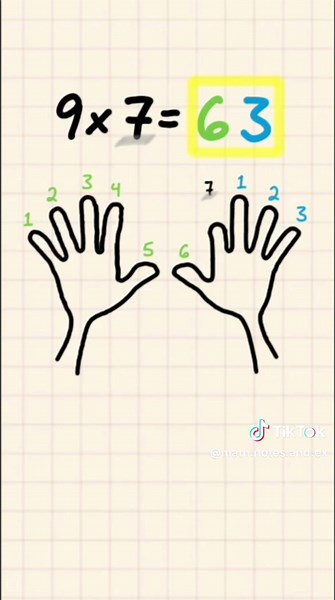 Nines multiplication trick #math #fingermath