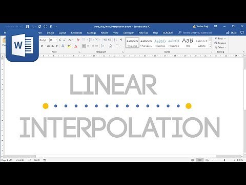 WORD: Linear Interpolation with VBA (Tutorial)