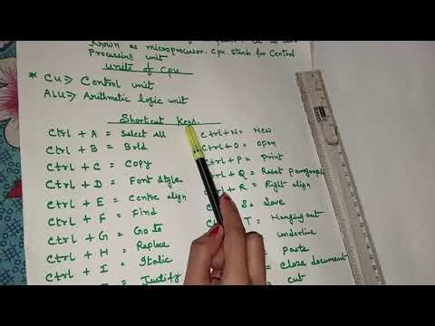 Defination of CPU,CPU Units & Shortcut keys|Education Hub by Kavita
