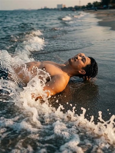 Cinematic Beach Scene with Gentle Waves