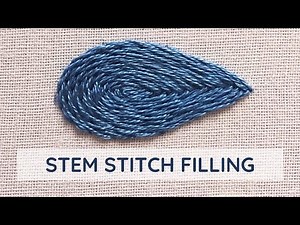 Stem stitch filling hand embroidery video tutorial