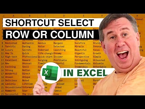 Excel Selection Mastery: Select Whole Column/Row - Episode 2128
