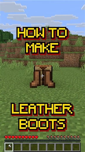 Minecraft: How to make Leather Boots | Recipe 133