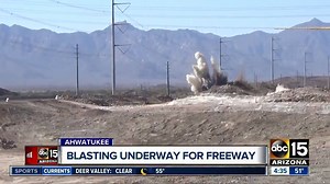68K views · 442 reactions | Fire in the hole!  Rock blasting is underway as Arizona Department of Transportation marks one year into construction on the new South Mountain Freeway: bit.ly/2sieVwU | ABC15 Arizona | Facebook