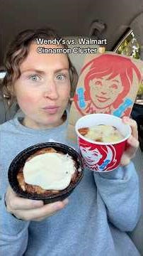 Wendy’s vs. Walmart: Cinnabon Cluster 👀🤌 #fastfood #cinnamoroll #walmartfinds #foodreview #wendys