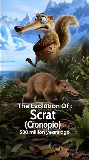 🐿️ The Evolution Of Scrat (Cronopio) 😏 | 60s Evolution 💀🌰