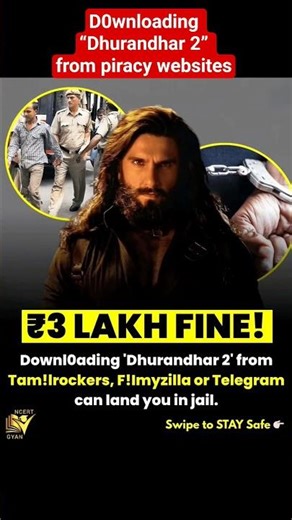 D0wnloading “Dhurandhar 2” from piracy websites like Tam!lrockers, !ilmyzilla, Movieru!z, or Te