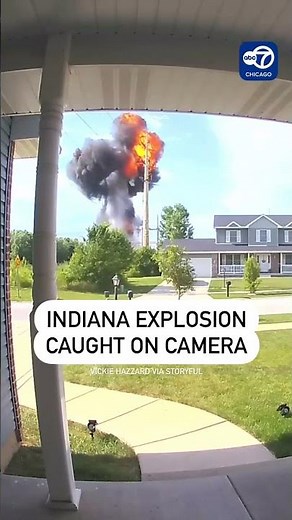 Power Station Explosion in Indiana Suburb Caught on Camera