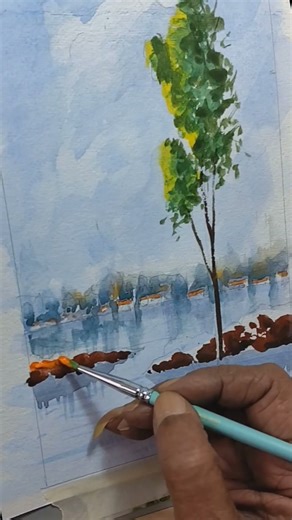 gouache on Indian hand made paper/ Dec16-25. #gouachepainting