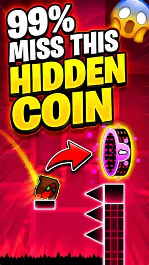 99% Miss This Hidden Coin | Geometry Dash #shorts #geometrydash
