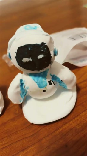 I made eilik the robot out of clay