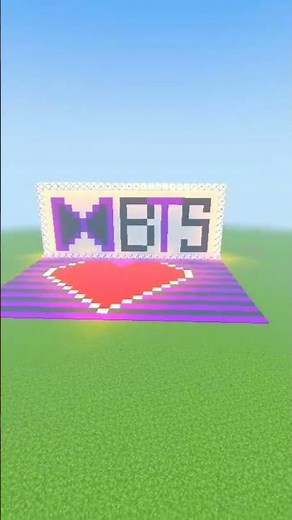 BTS Stage in minecraft. #minecarftshorts #minecraft #gaming