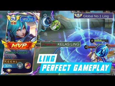 LING COSMO GUARD FASTHAND COMBO! GLOBAL LING SOLO RANK - MOBILE LEGENDS